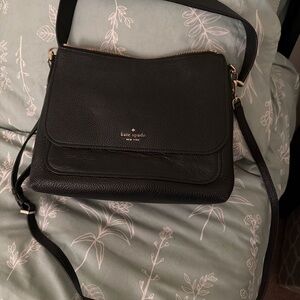 Kate Spade Black Pebbled Leather Crossbody Bag